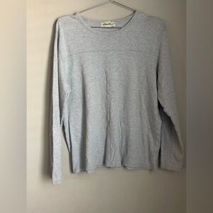 Women’s Eddie Bauer Long Sleeve Gray Crew Neck Sweater Size Large